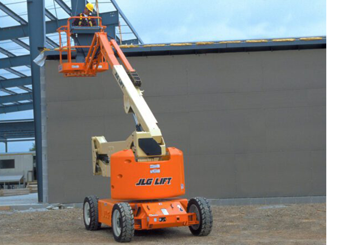 JLG E450AJ knikarmhoogwerker 100% elektrisch Ecranes huren