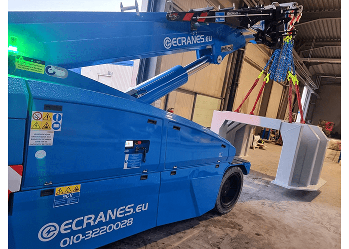 Valla V210R 21 tons Pick & Carry kraan 100% elektrisch huren Ecranes