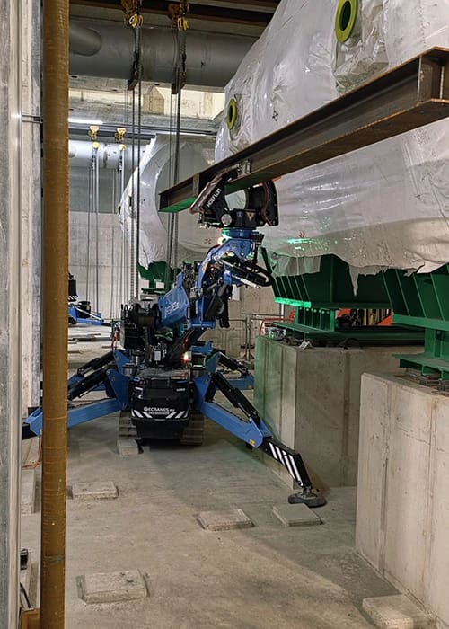 Multitool met grijper Hoeflon C30 minihijskraan huren bij Ecranes